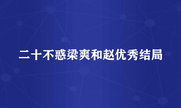二十不惑梁爽和赵优秀结局