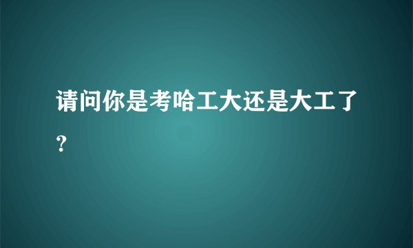 请问你是考哈工大还是大工了？