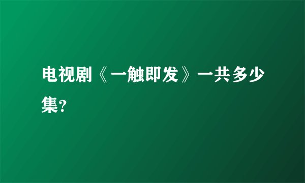 电视剧《一触即发》一共多少集？