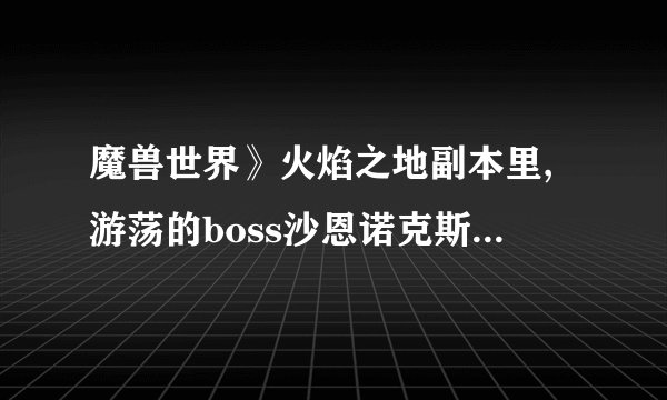 魔兽世界》火焰之地副本里,游荡的boss沙恩诺克斯带的两条狗