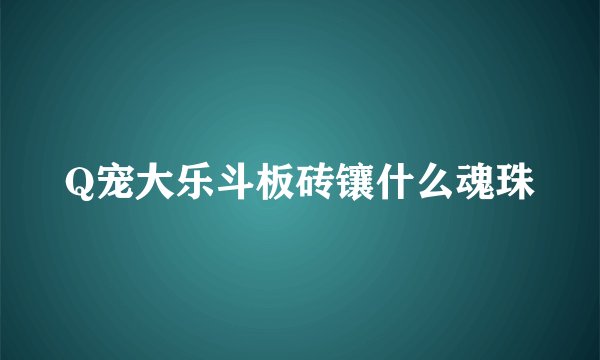 Q宠大乐斗板砖镶什么魂珠