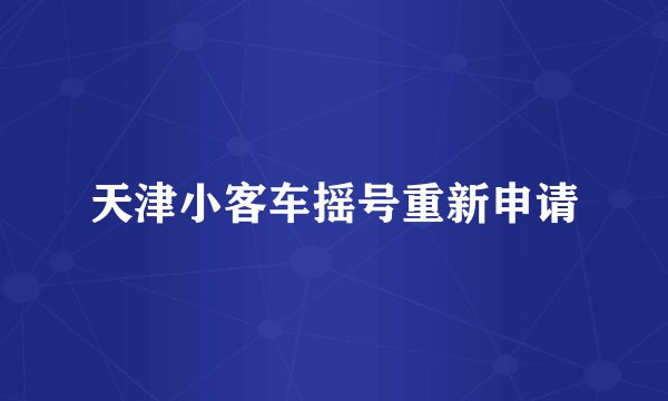 天津小客车摇号重新申请