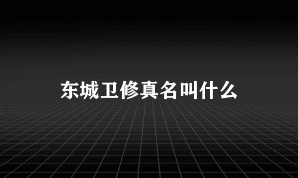 东城卫修真名叫什么