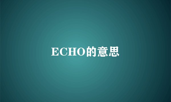 ECHO的意思