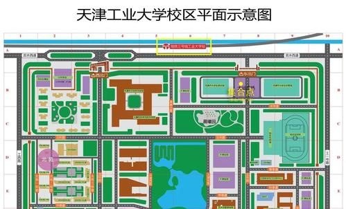 天津工业大学新校区内部地图