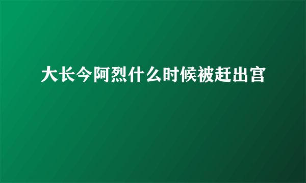 大长今阿烈什么时候被赶出宫