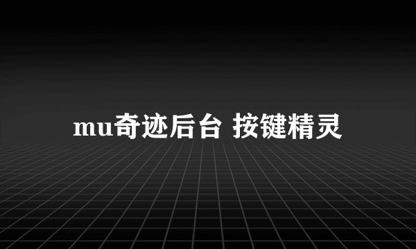 mu奇迹后台 按键精灵