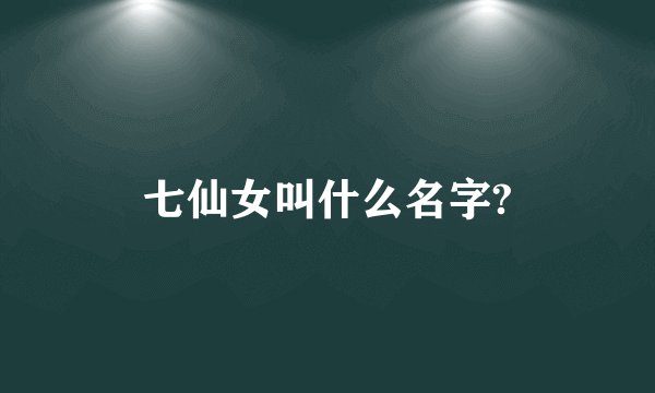 七仙女叫什么名字?