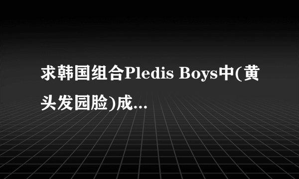 求韩国组合Pledis Boys中(黄头发园脸)成员资料，是叫东浩？