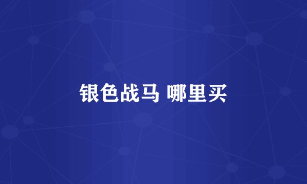银色战马 哪里买