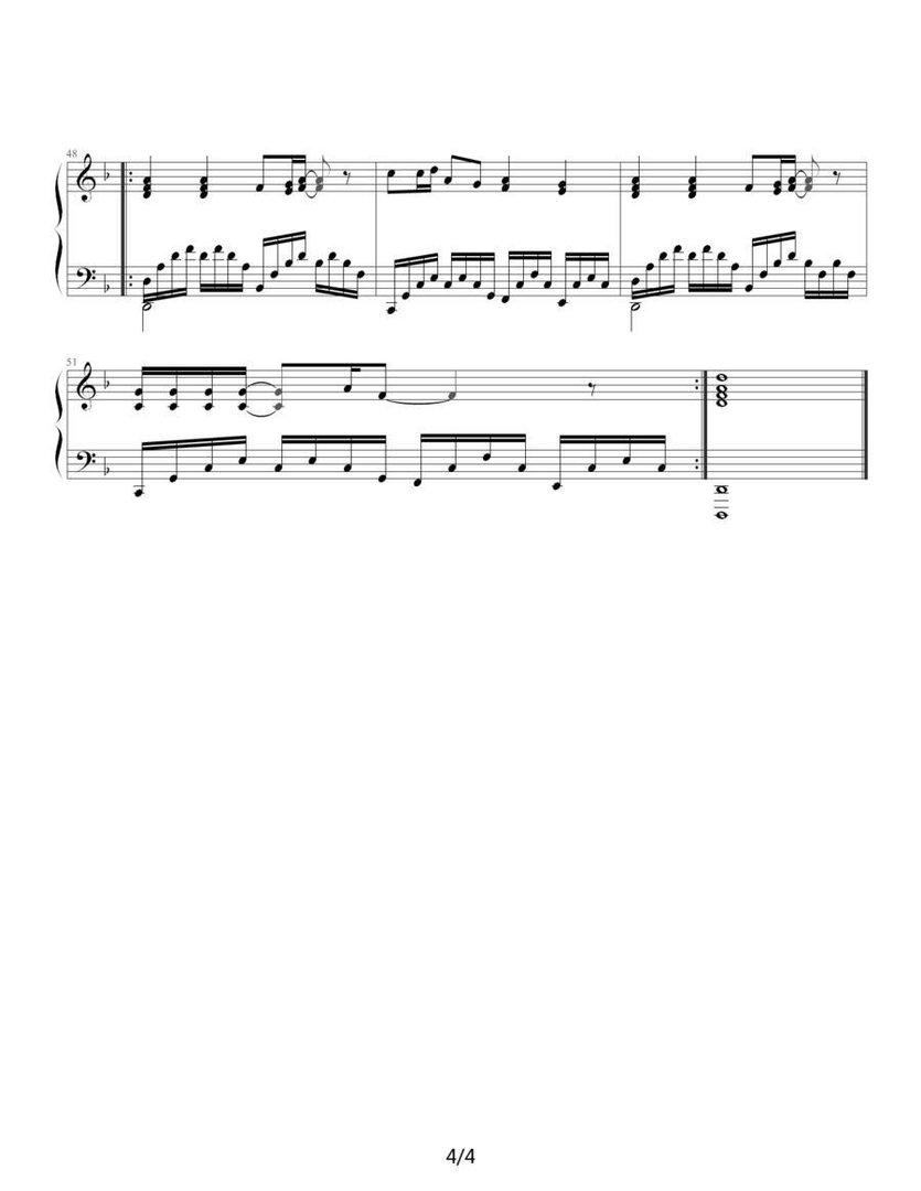 欧若拉钢琴谱简谱