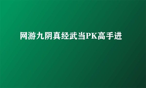 网游九阴真经武当PK高手进