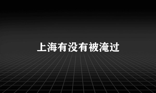 上海有没有被淹过