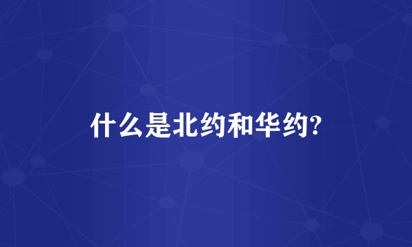 什么是北约和华约?