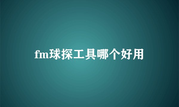 fm球探工具哪个好用