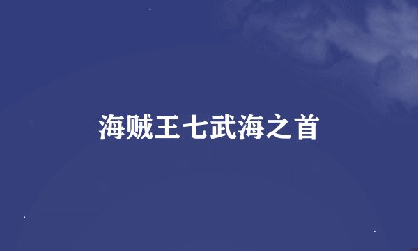 海贼王七武海之首