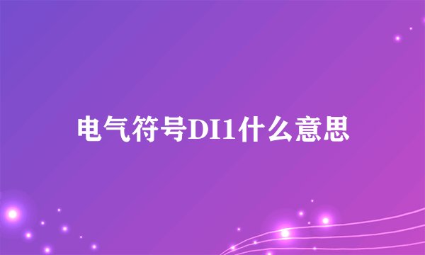 电气符号DI1什么意思