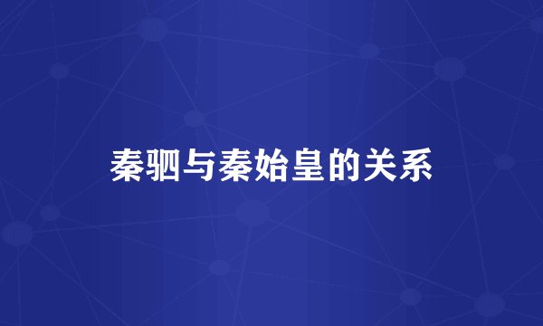 秦驷与秦始皇的关系
