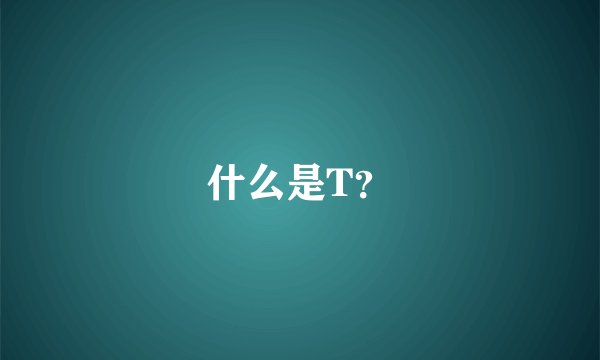 什么是T？