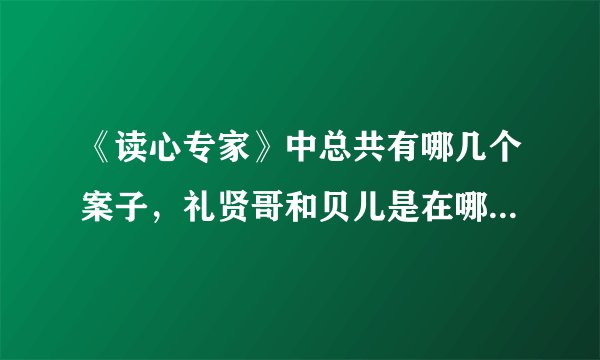 《读心专家》中总共有哪几个案子，礼贤哥和贝儿是在哪一集开始恋爱的？