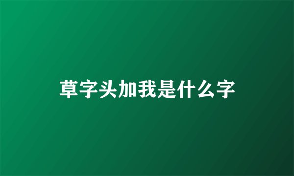 草字头加我是什么字