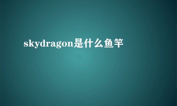 skydragon是什么鱼竿