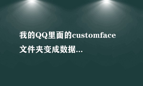 我的QQ里面的customface 文件夹变成数据库文件 怎么打开