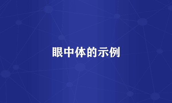 眼中体的示例