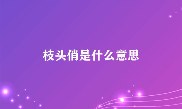 枝头俏是什么意思