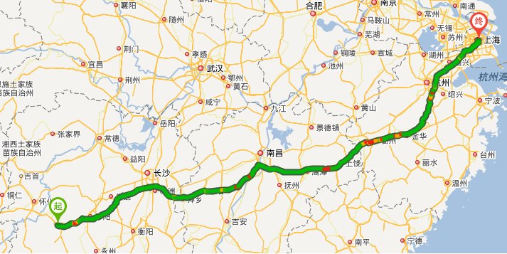 沪昆高速经过哪些城市