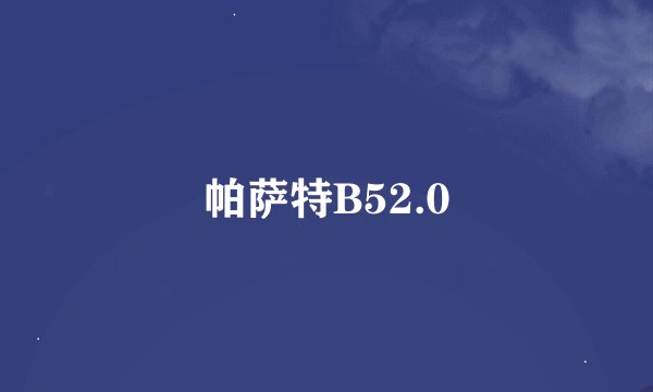 帕萨特B52.0