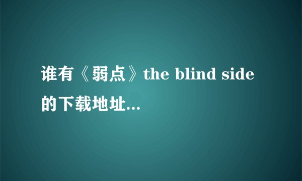 谁有《弱点》the blind side的下载地址啊？或者在线收看地址？