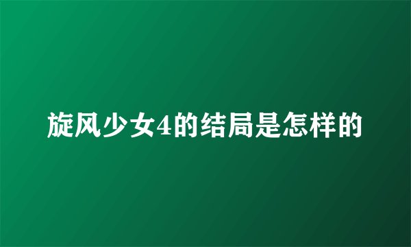 旋风少女4的结局是怎样的