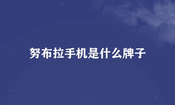 努布拉手机是什么牌子