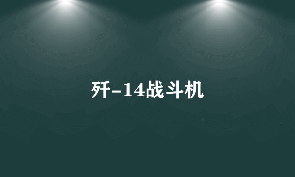 歼-14战斗机