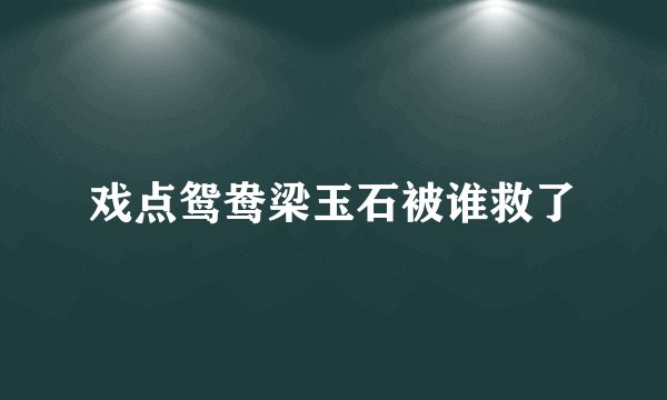 戏点鸳鸯梁玉石被谁救了