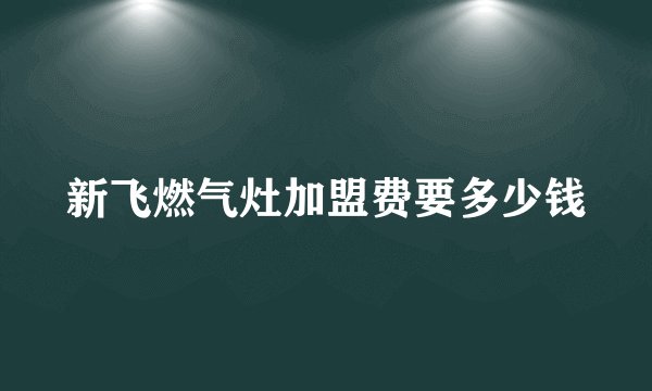 新飞燃气灶加盟费要多少钱