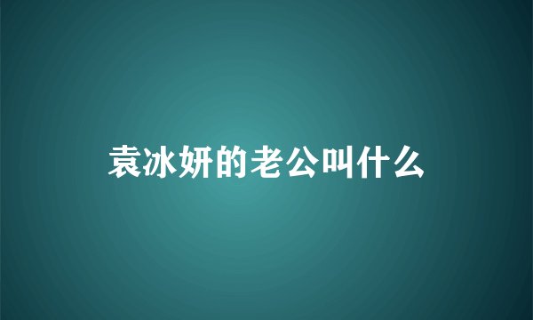 袁冰妍的老公叫什么