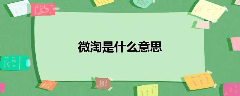 微淘是什么意思