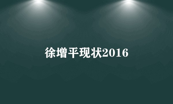 徐增平现状2016