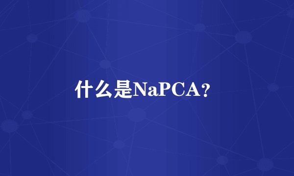 什么是NaPCA？
