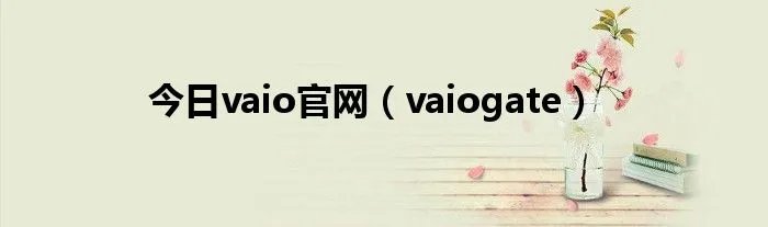 今日vaio官网（vaiogate）