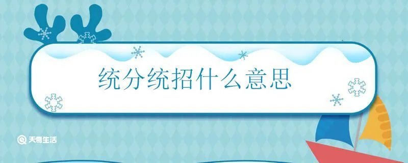 统分统招什么意思