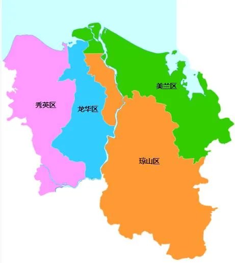 海口地图区域划分？