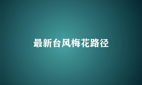 最新台风梅花路径