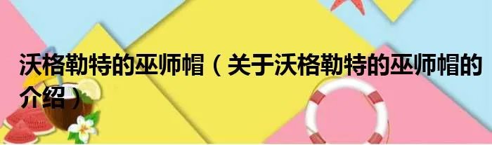 沃格勒特的巫师帽（关于沃格勒特的巫师帽的介绍）