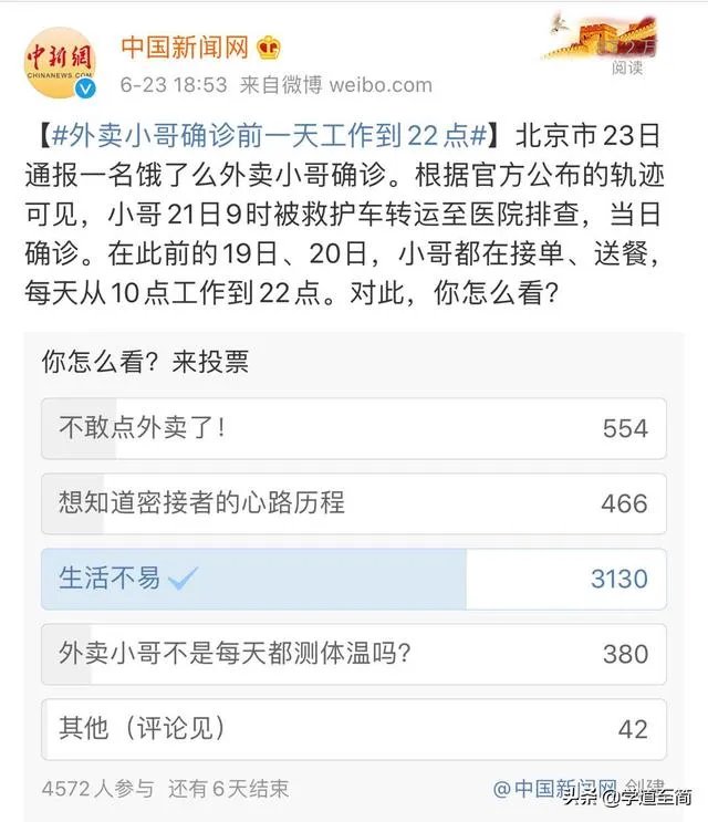 北京一外卖员确诊新冠肺炎，平均每天接50单，他接触过的商家和顾客感染风险有多大？