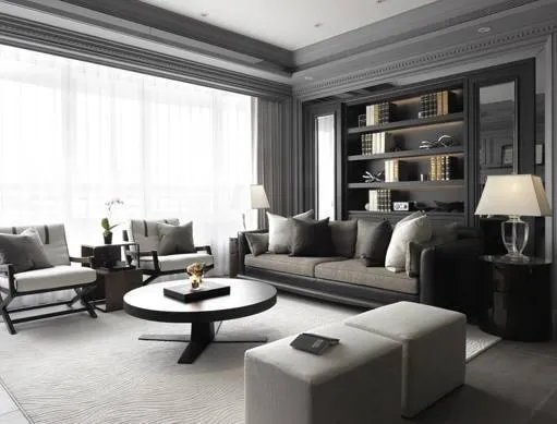 常见的灰色系客厅装修效果图，简约却不简单