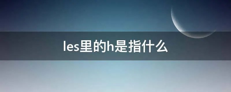 les里的h是指什么