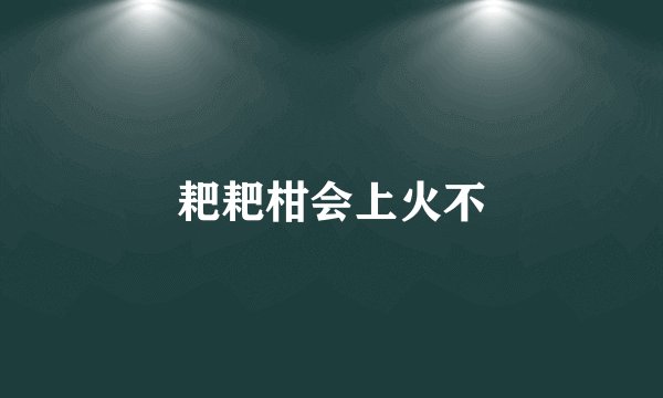 耙耙柑会上火不